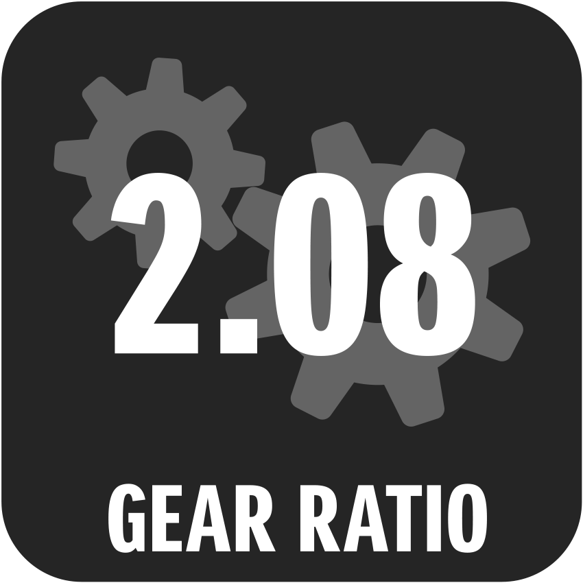 Gear ratio 2.08