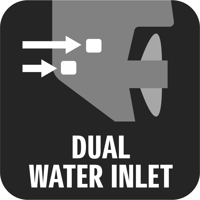 Dual water inlet